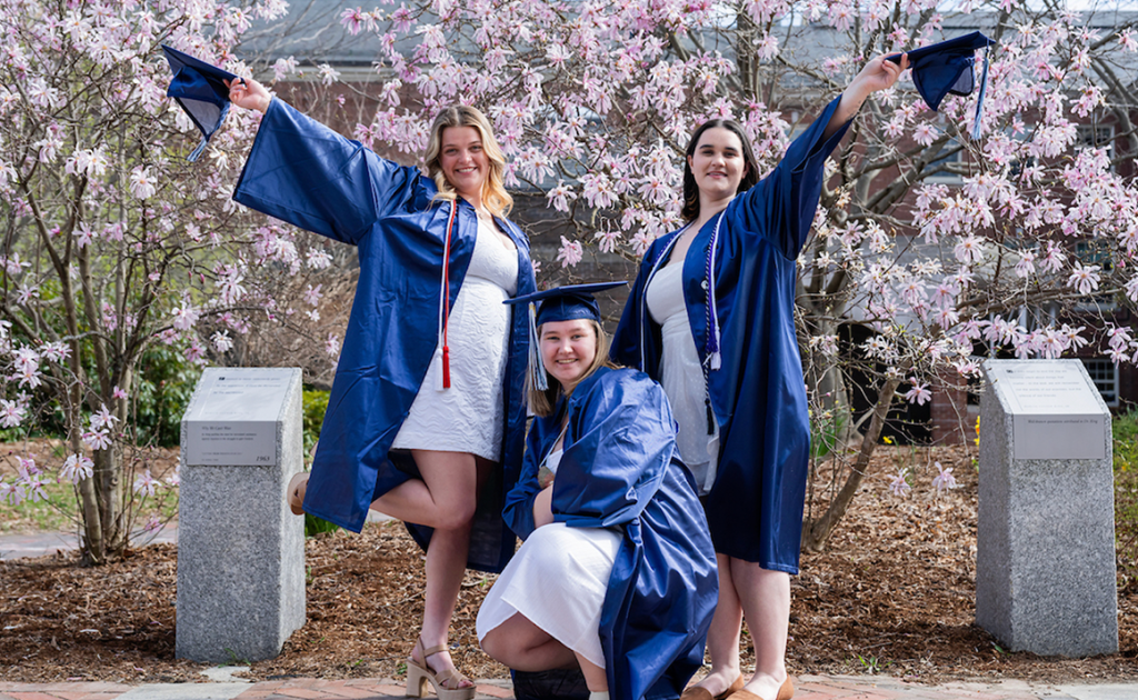 A photo of graduates celebrating